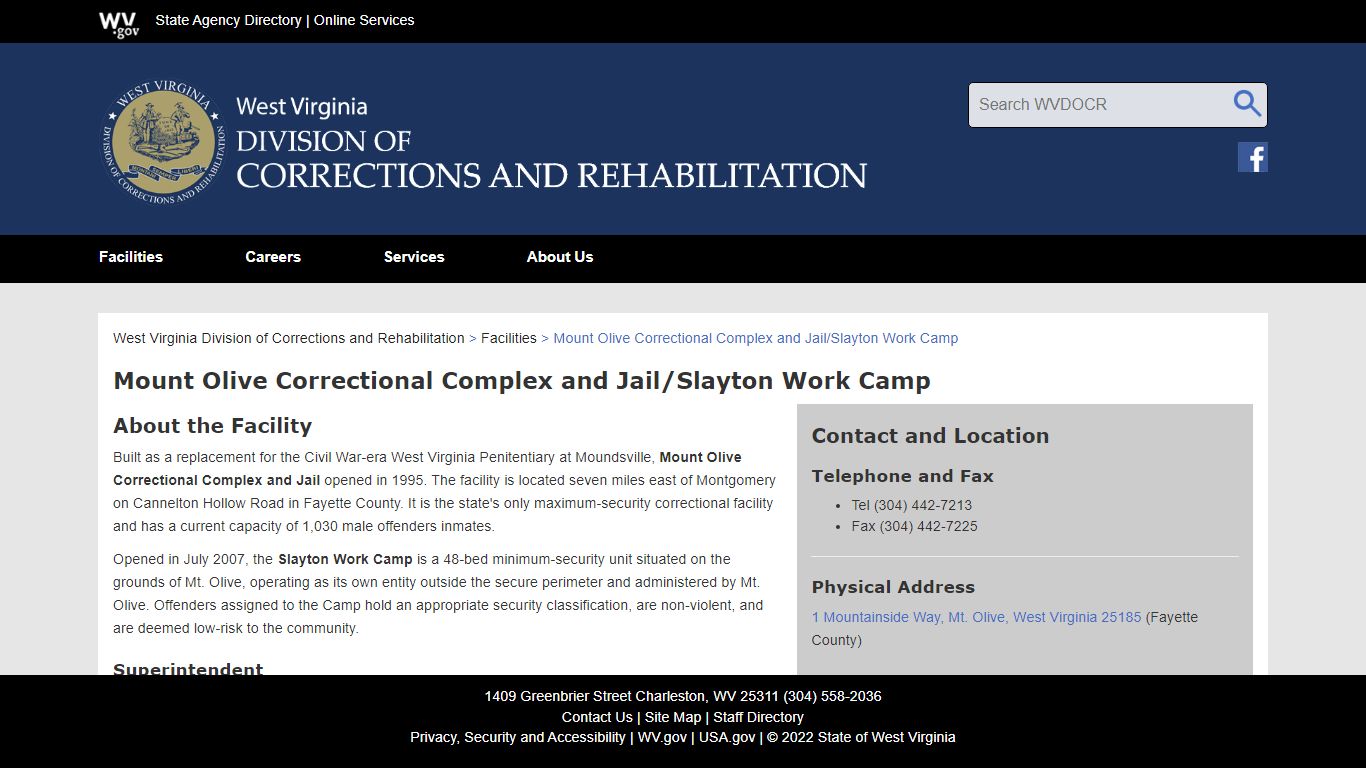 Mount Olive Correctional Complex and Jail/Slayton Work Camp